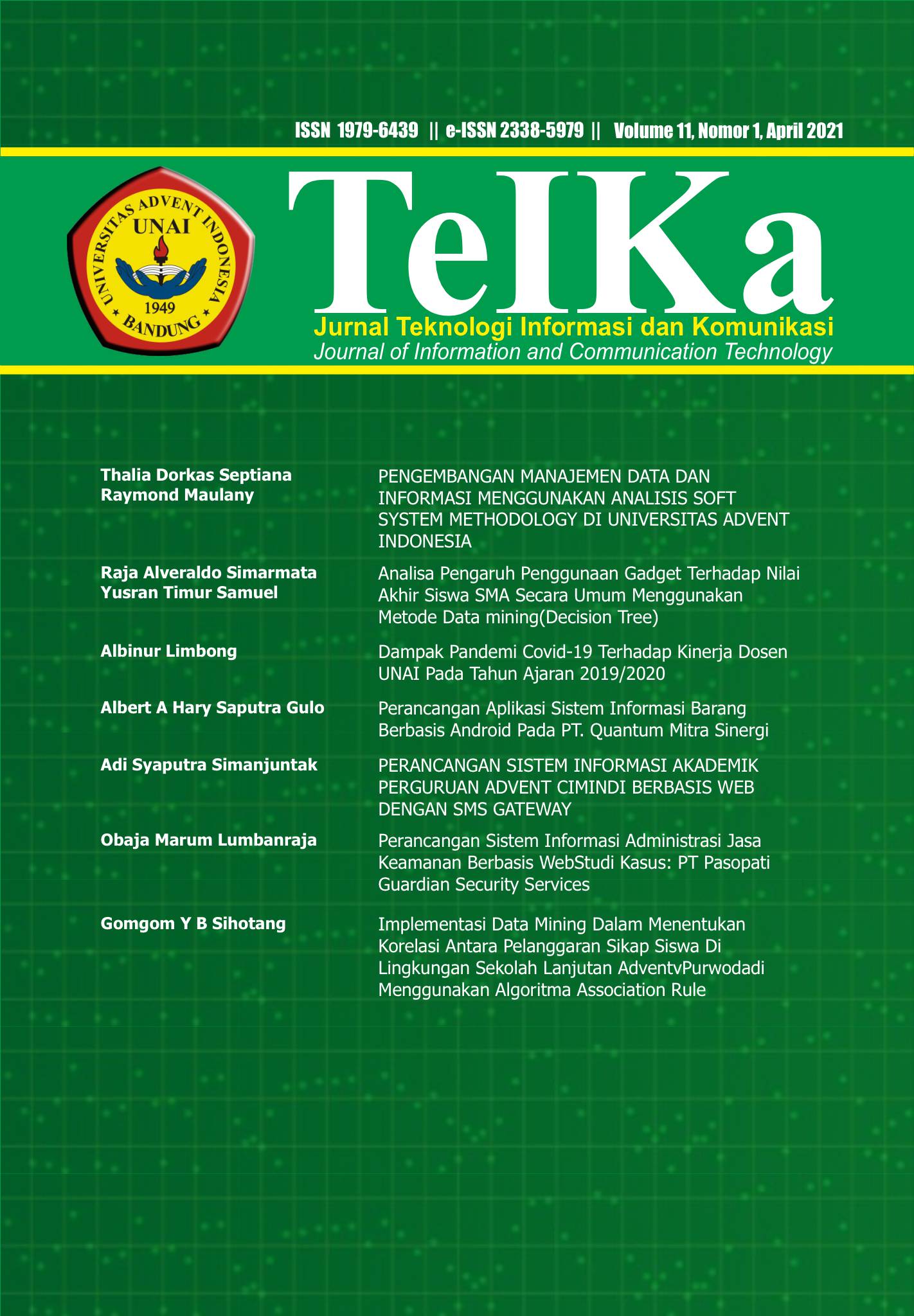 					Lihat Vol 11 No 1 (2021): TeIKa: April 2021
				