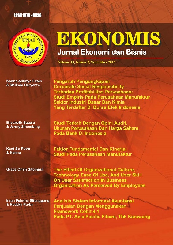 					View Vol. 10 No. 2 (2016): EKONOMIS : September 2016
				